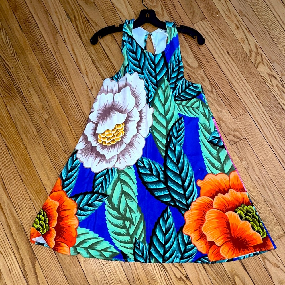 Mara Hoffman flower print swing dress SO CUTE
